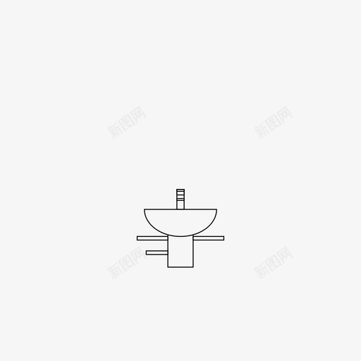 水槽建筑浴室图标svg_新图网 https://ixintu.com 卫生间 建筑 水槽 浴室 管道