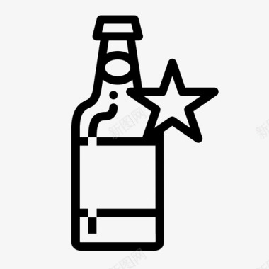 最佳啤酒获奖者酒瓶图标图标