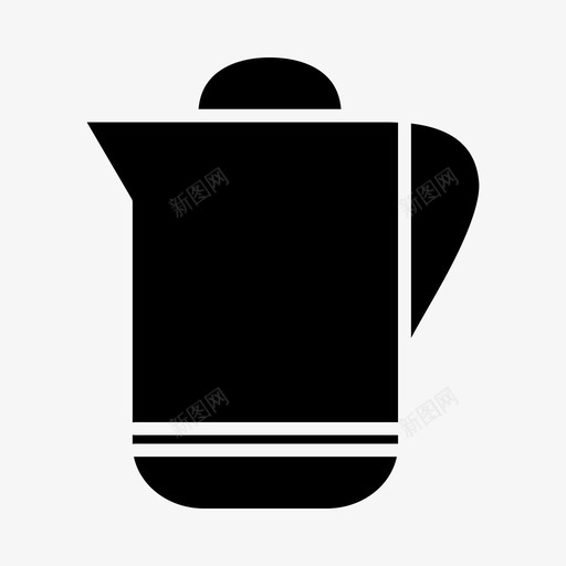 水壶咖啡壶热饮图标svg_新图网 https://ixintu.com 厨具 咖啡壶 水壶 热饮 茶壶