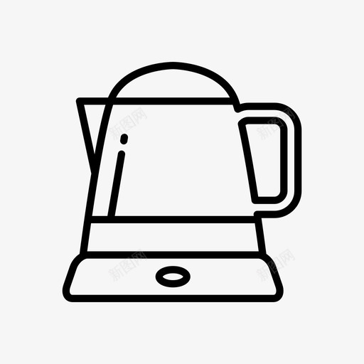 电水壶水壶咖啡壶图标svg_新图网 https://ixintu.com 咖啡壶 水壶 电水壶