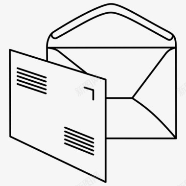 邮政卡邮政封套邮政信封图标图标