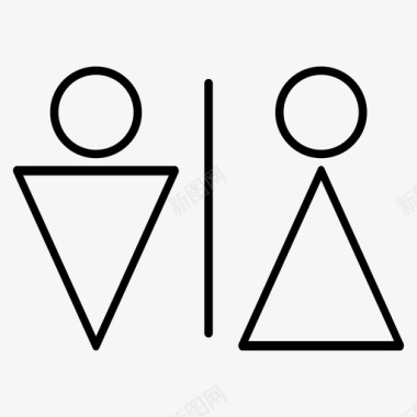 厕所标志性别图标图标