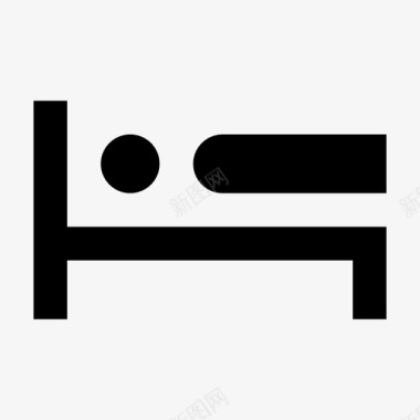 旅馆卧室休息图标图标