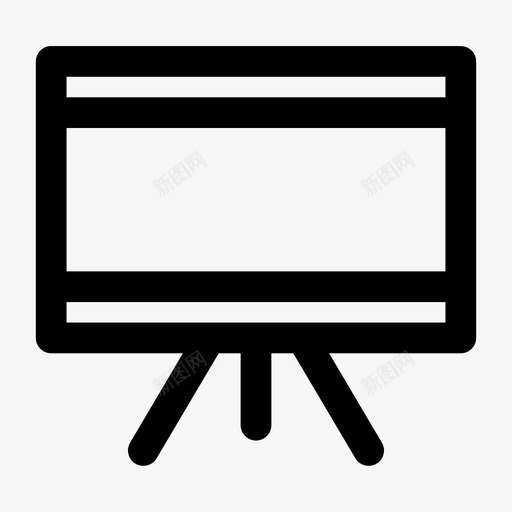 黑板画架演示图标svg_新图网 https://ixintu.com 学习 学校 演示 画架 黑板