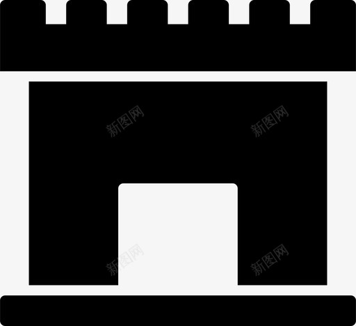城堡王国中世纪图标svg_新图网 https://ixintu.com 中世纪 城堡 塔楼 宫殿 王国