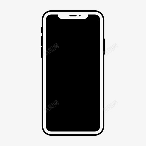 iphonex苹果手机图标svg_新图网 https://ixintu.com iphonex notch 手机 智能手机 苹果