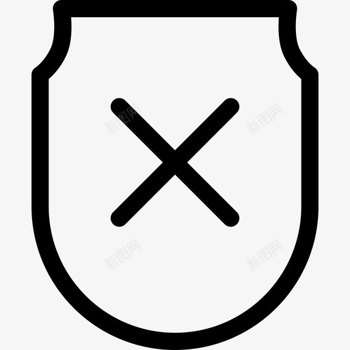 带十字的防护罩安全防护罩图标svg_新图网 https://ixintu.com 安全防护罩 带十字的防护罩