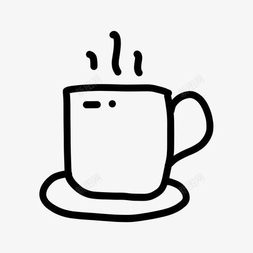 一杯热咖啡涂鸦杯子图标svg_新图网 https://ixintu.com 一杯热咖啡 杯子 涂鸦