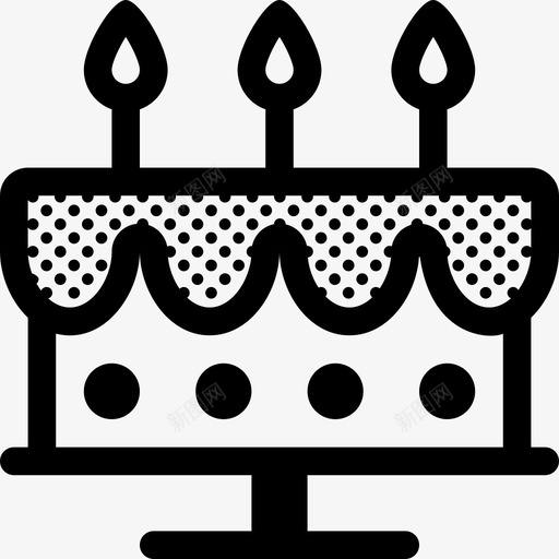 生日蛋糕蜡烛食物图标svg_新图网 https://ixintu.com 杂七杂八的点 生日蛋糕 聚会 蜡烛 食物