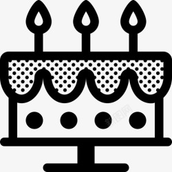 点蜡烛的小蛋糕生日蛋糕蜡烛食物图标高清图片