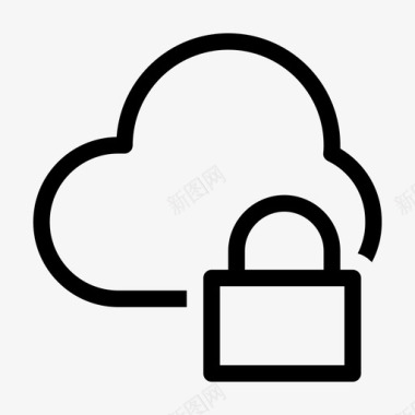 云数据锁互联网安全图标图标