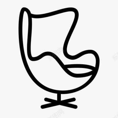 蛋椅家具图标图标