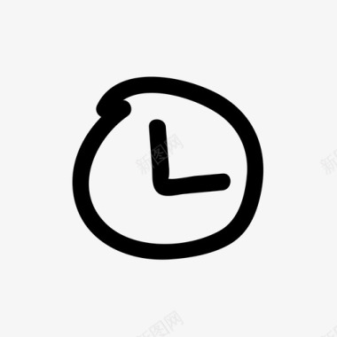 手绘时钟时间计时器图标图标