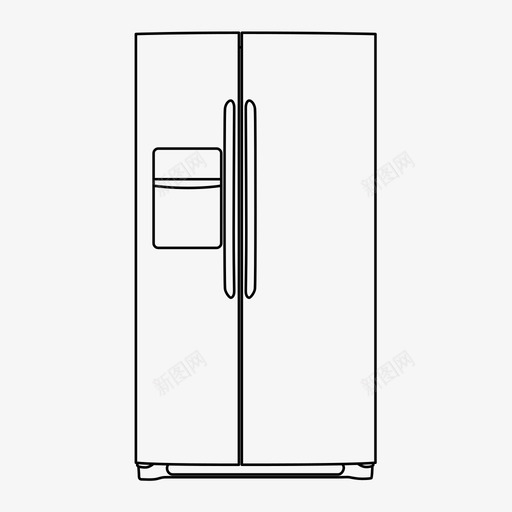 冰箱电器家用图标svg_新图网 https://ixintu.com 冰箱 大型 家用 家用电器 电器