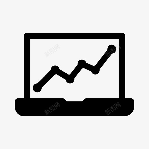 图表商务笔记本电脑图标svg_新图网 https://ixintu.com 商务 图表 市场 折线图 笔记本电脑 统计
