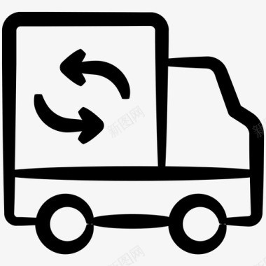 移动货车移动服务移动卡车图标图标