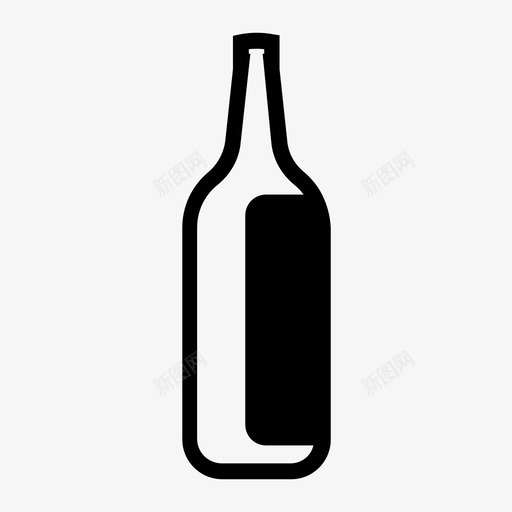 瓶子饮料水图标svg_新图网 https://ixintu.com 家居用品 水 瓶子 葡萄酒 饮料