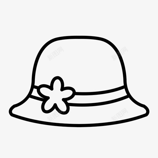 女帽配饰时装图标svg_新图网 https://ixintu.com 女帽 女装 时装 配饰