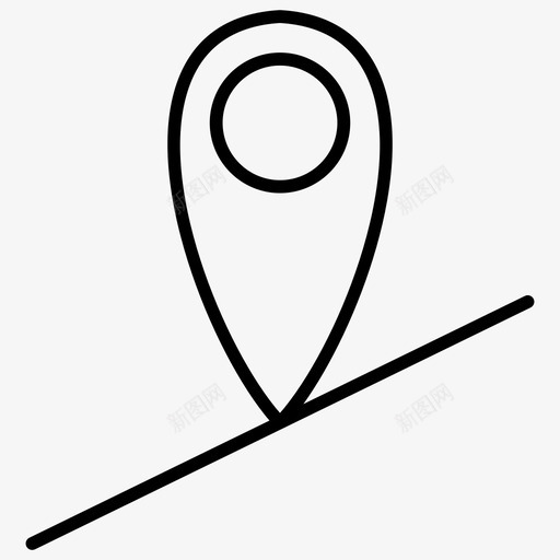 汽车定位地理定位地图标记svg_新图网 https://ixintu.com 地图和导航薄 地图标记 地理定位 汽车定位 道路