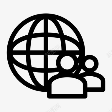 全球用户国际外包图标图标