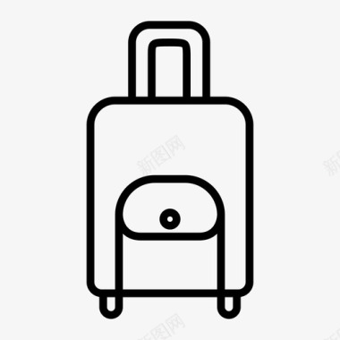 有轮子的行李旅行图标图标