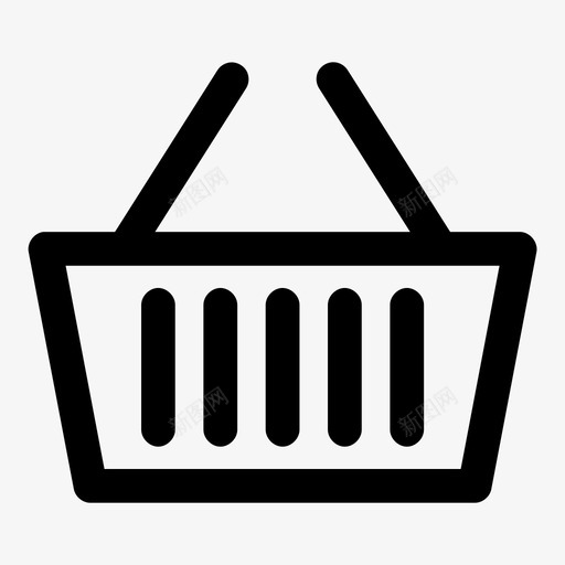 篮子集市野餐图标svg_新图网 https://ixintu.com 商店 电子商务大胆 篮子 购物 野餐 集市