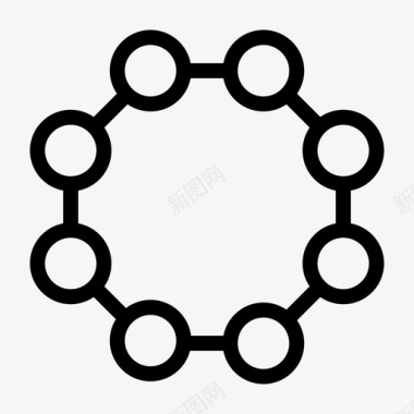 环网拓扑连接局域网图标图标
