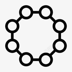 环网环网拓扑连接局域网图标高清图片