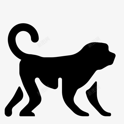 猴子动物丛林图标svg_新图网 https://ixintu.com 丛林 动物 猴子 野生动物