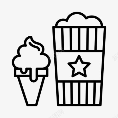 电影食品糖果棒冰淇淋图标图标