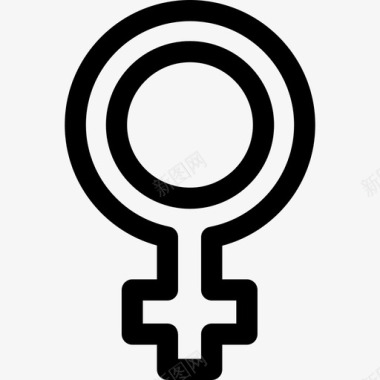 女性性别象征形状完美匹配图标图标