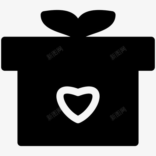 礼物爱情人节图标svg_新图网 https://ixintu.com 情人节 爱 爱的填充物 礼物