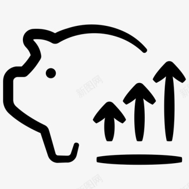 储蓄小猪银行储蓄墨水业务第四卷图标图标