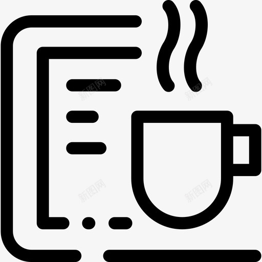 晨报咖啡和早餐直拨图标svg_新图网 https://ixintu.com 咖啡和早餐 晨报 直拨