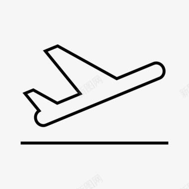 飞机起飞飞机机场图标图标
