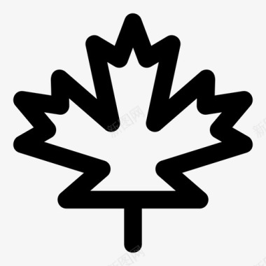 叶树枝加拿大图标图标
