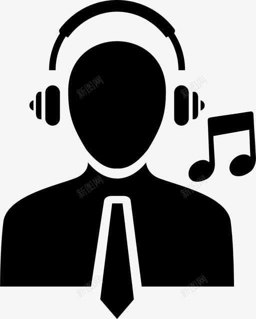 听音乐耳机歌曲图标svg_新图网 https://ixintu.com 听音乐 歌曲 耳机