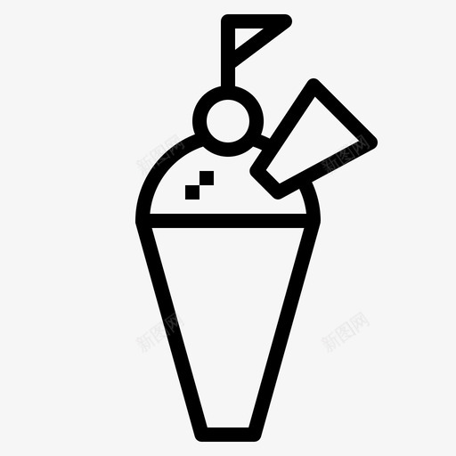 冰淇淋圣代甜点冰淇淋图标svg_新图网 https://ixintu.com 冰淇淋 冰淇淋圣代 冰淇淋蛋卷 夏天 甜点 甜食 甜食和糖果