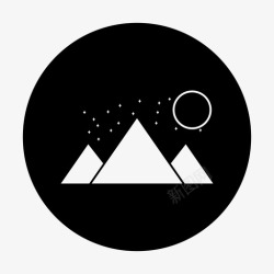 山月山月自然图标高清图片