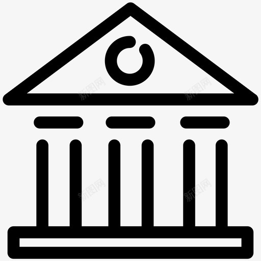 银行建筑资本图标svg_新图网 https://ixintu.com 建筑 营销概要 资本 金融 银行