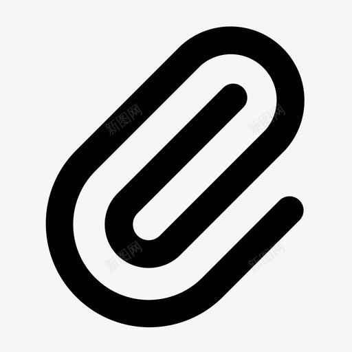回形针附件必需品图标svg_新图网 https://ixintu.com 回形针 必需品 附件