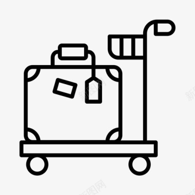 行李车包旅游图标图标