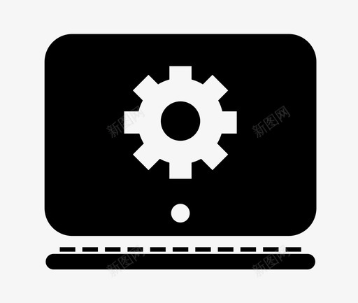 系统监控笔记本电脑网络技术图标svg_新图网 https://ixintu.com 笔记本电脑 系统监控 网络技术