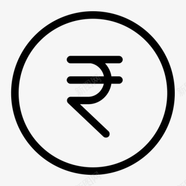 卢比货币硬币印度图标图标