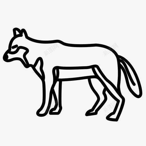 狼的身体食肉的灰狼图标svg_新图网 https://ixintu.com 木材狼 灰狼 狼的身体 食肉的 食肉的犬科动物