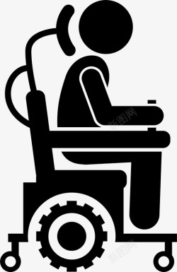 电动轮椅电动轮椅电动医疗生命支持设备图标高清图片