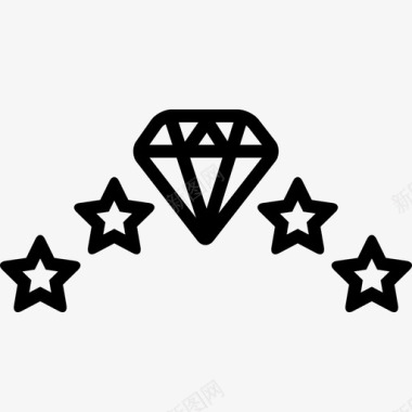 独特的钻石的不同的图标图标