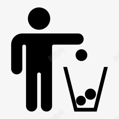 回收站环境垃圾图标图标