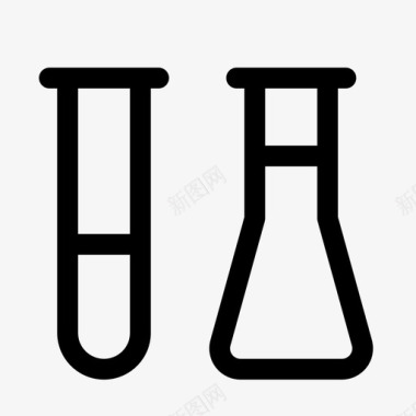 试管和烧瓶化学化学管图标图标