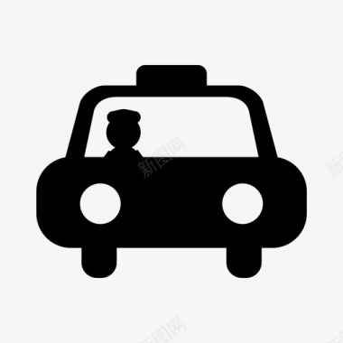 右出租车司机出租车运输图标图标